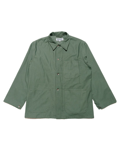 lost & found Engineered Garments Workaday Engineered Garments Workaday Utility Jacket Olive Cotton Reverse Sateen