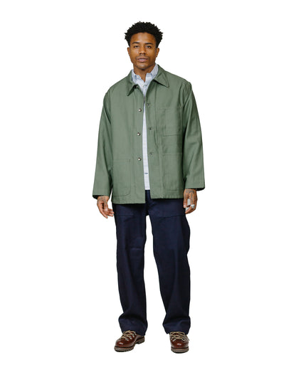 lost & found Engineered Garments Workaday Engineered Garments Workaday Utility Jacket Olive Cotton Reverse Sateen