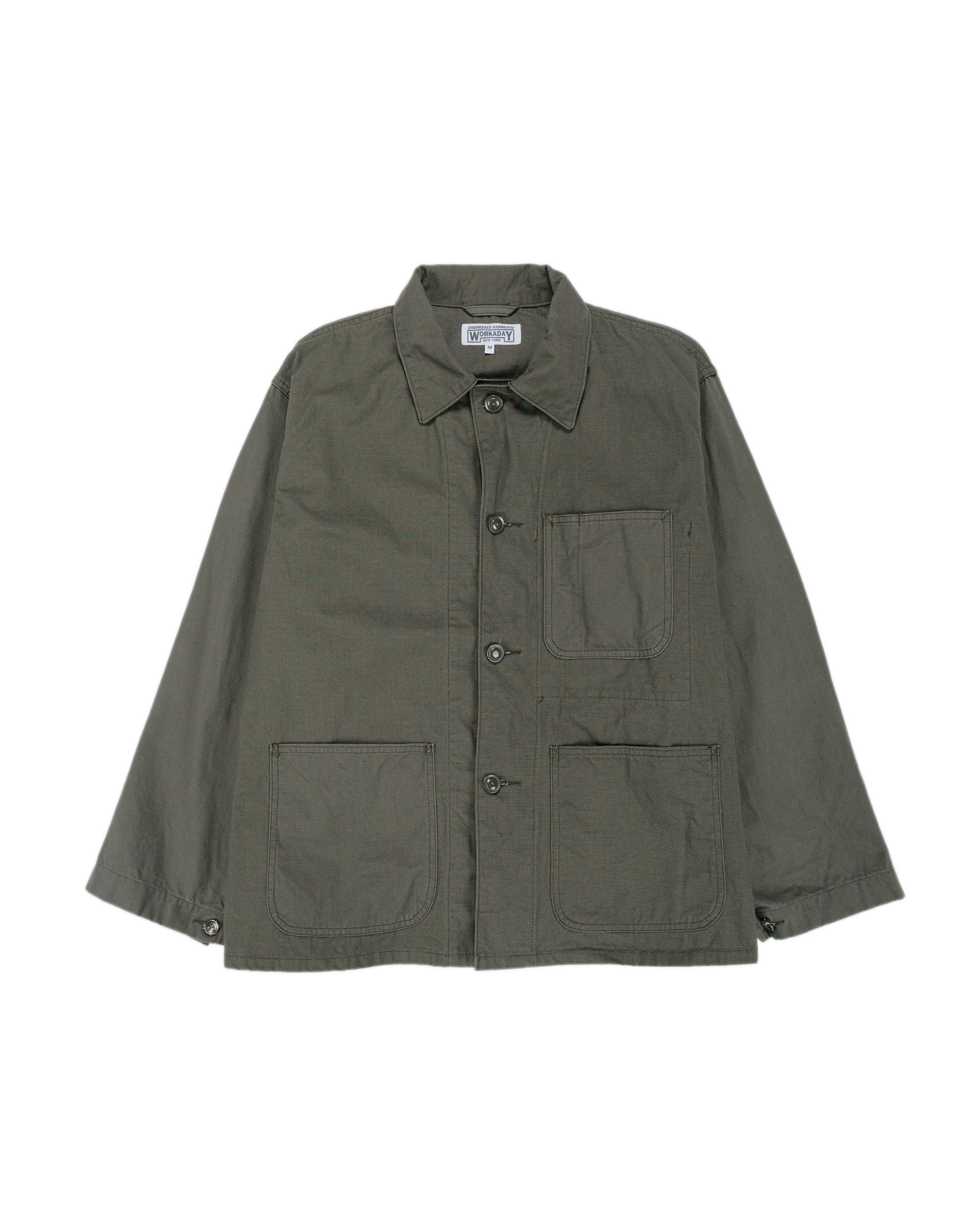 lost & found Engineered Garments Workaday Engineered Garments Workaday Utility Jacket Olive Heavyweight Cotton Ripstop