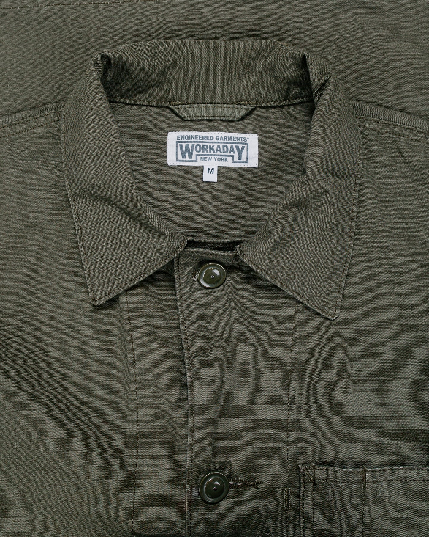 lost & found Engineered Garments Workaday Engineered Garments Workaday Utility Jacket Olive Heavyweight Cotton Ripstop