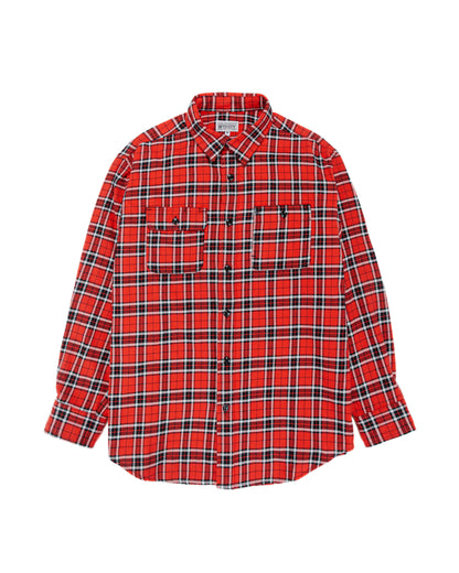 lost & found Engineered Garments Workaday Engineered Garments Workaday Utility Shirt Red Cotton Twill Plaid
