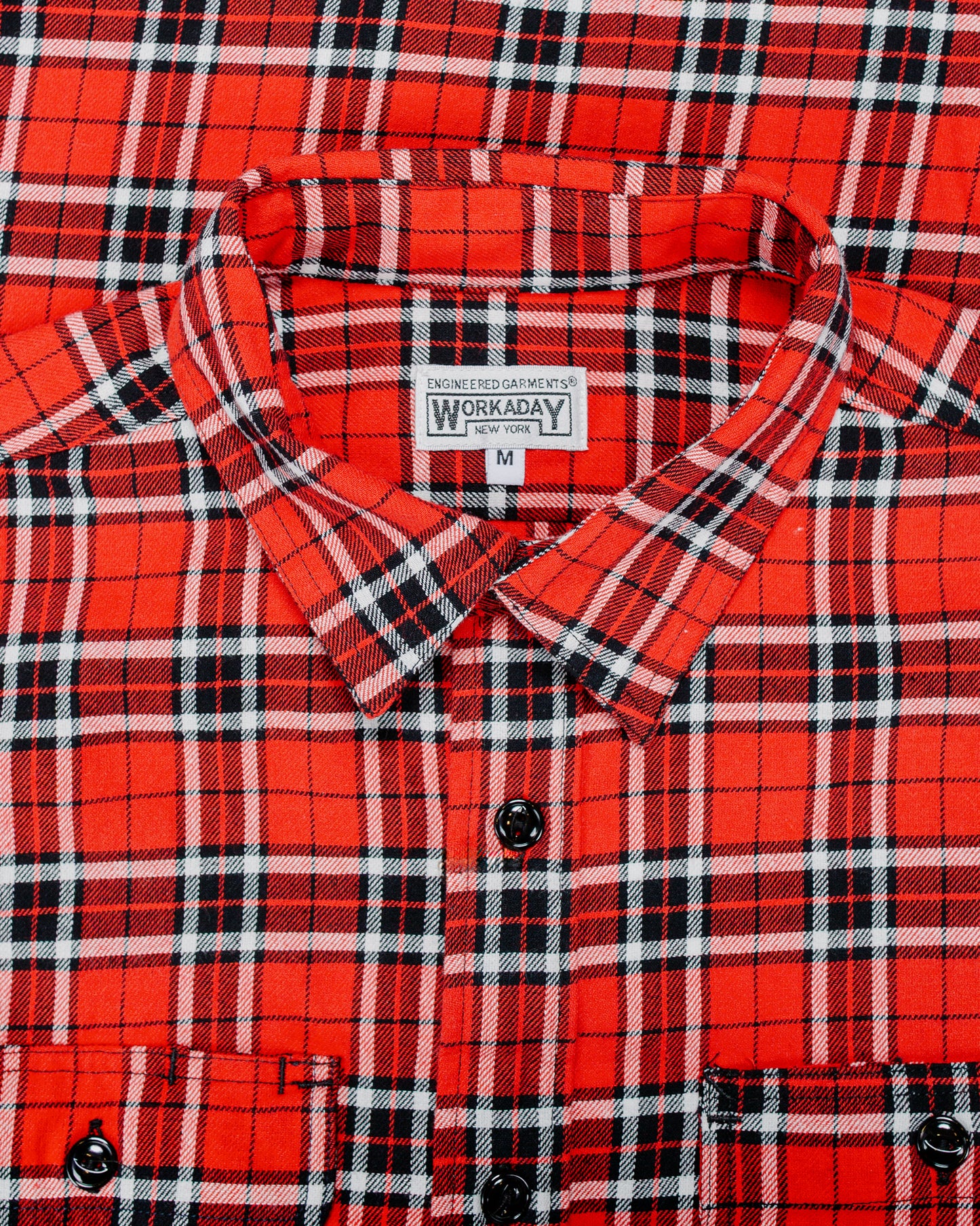 lost & found Engineered Garments Workaday Engineered Garments Workaday Utility Shirt Red Cotton Twill Plaid
