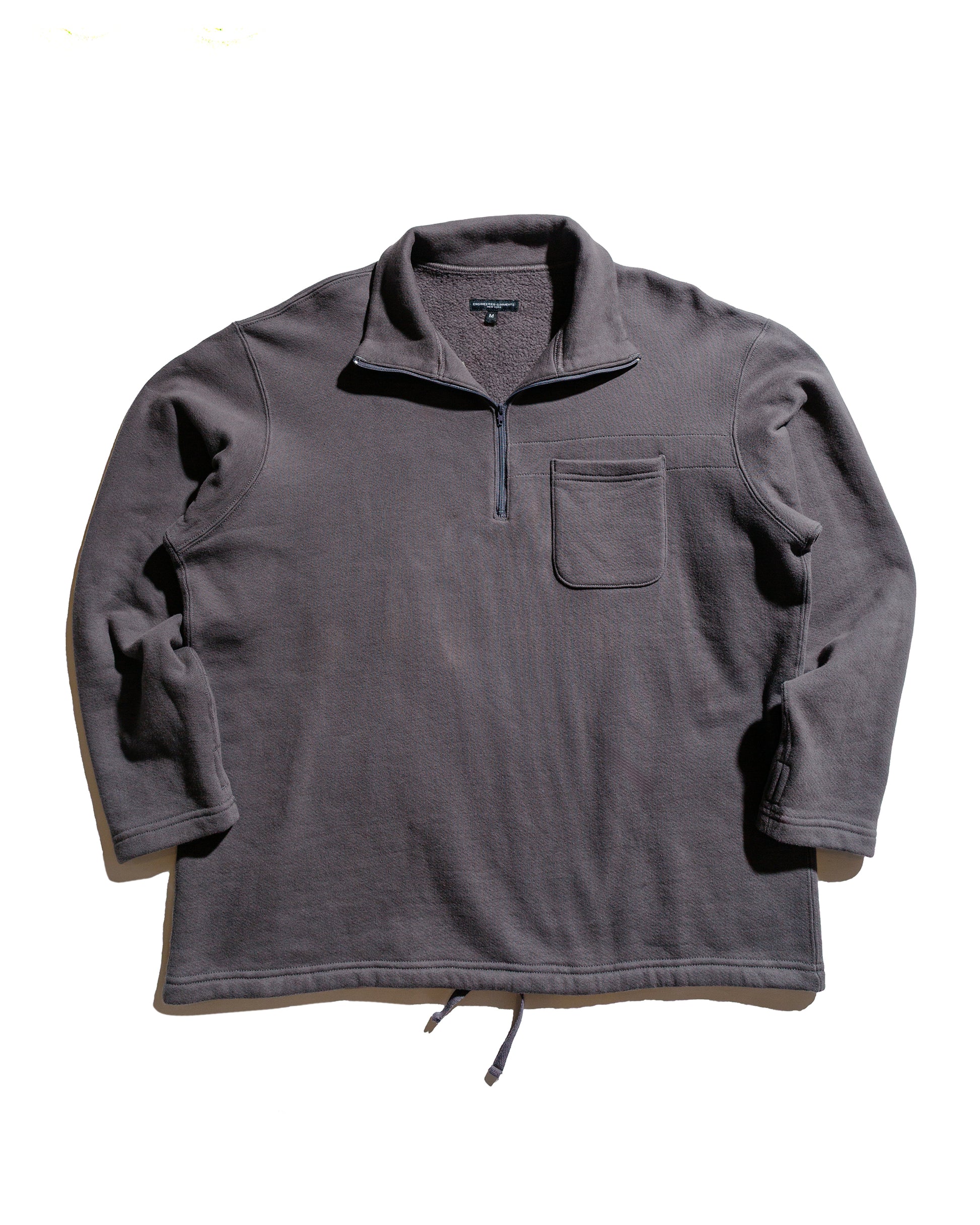 lost & found Engineered Garments Engineered Garments Zip Mock Neck Graphite 12oz Cotton Fleece