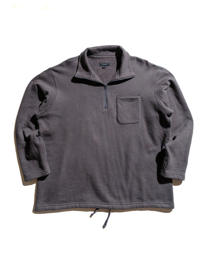 lost & found Engineered Garments Engineered Garments Zip Mock Neck Graphite 12oz Cotton Fleece