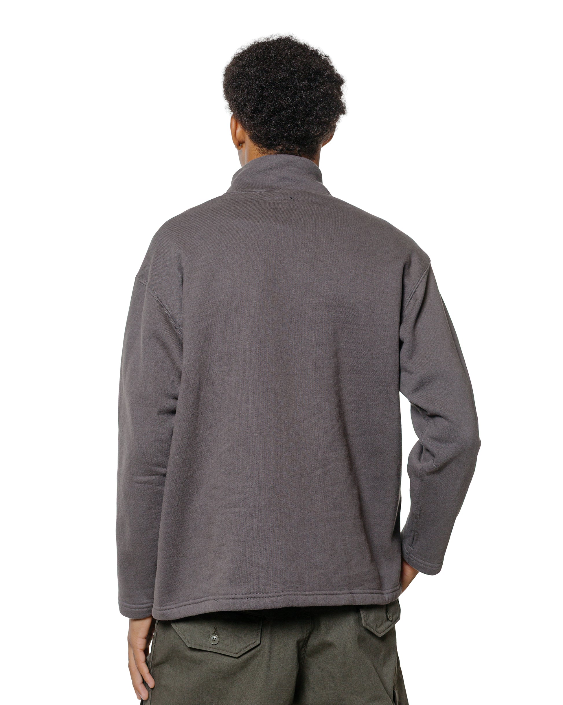 lost & found Engineered Garments Engineered Garments Zip Mock Neck Graphite 12oz Cotton Fleece