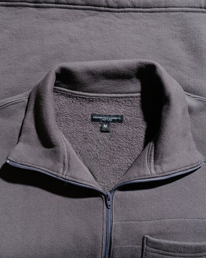 lost & found Engineered Garments Engineered Garments Zip Mock Neck Graphite 12oz Cotton Fleece