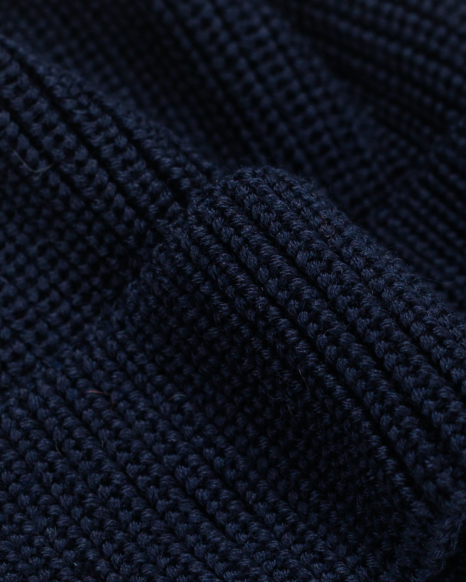 lost & found Found Feather Found Feather Knit Watch Cap Italian Merino Wool Navy