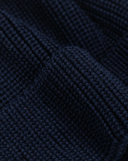 lost & found Found Feather Found Feather Knit Watch Cap Italian Merino Wool Navy
