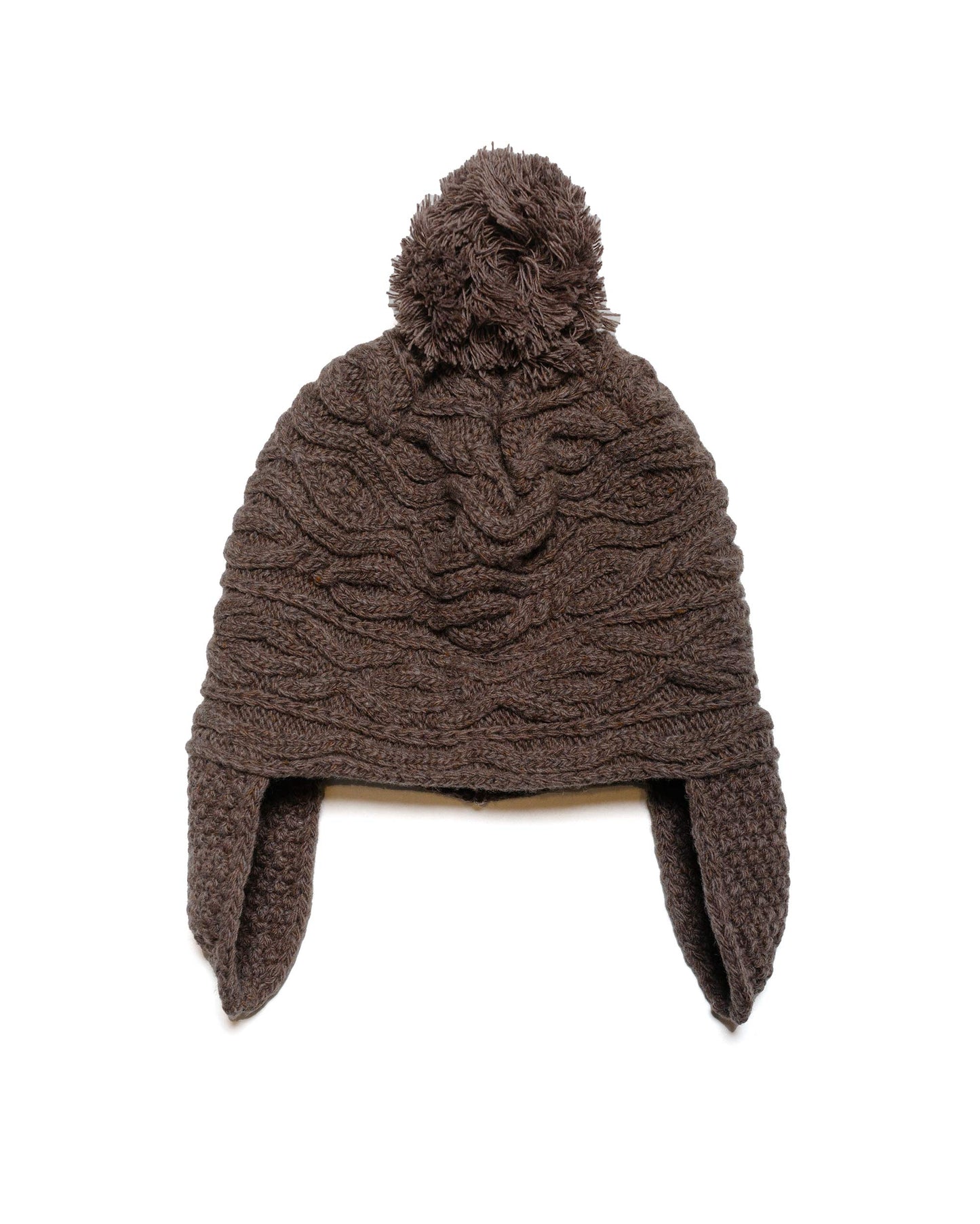 lost & found Found Feather Found Feather Pom Pom Beanie Lambswool Brown