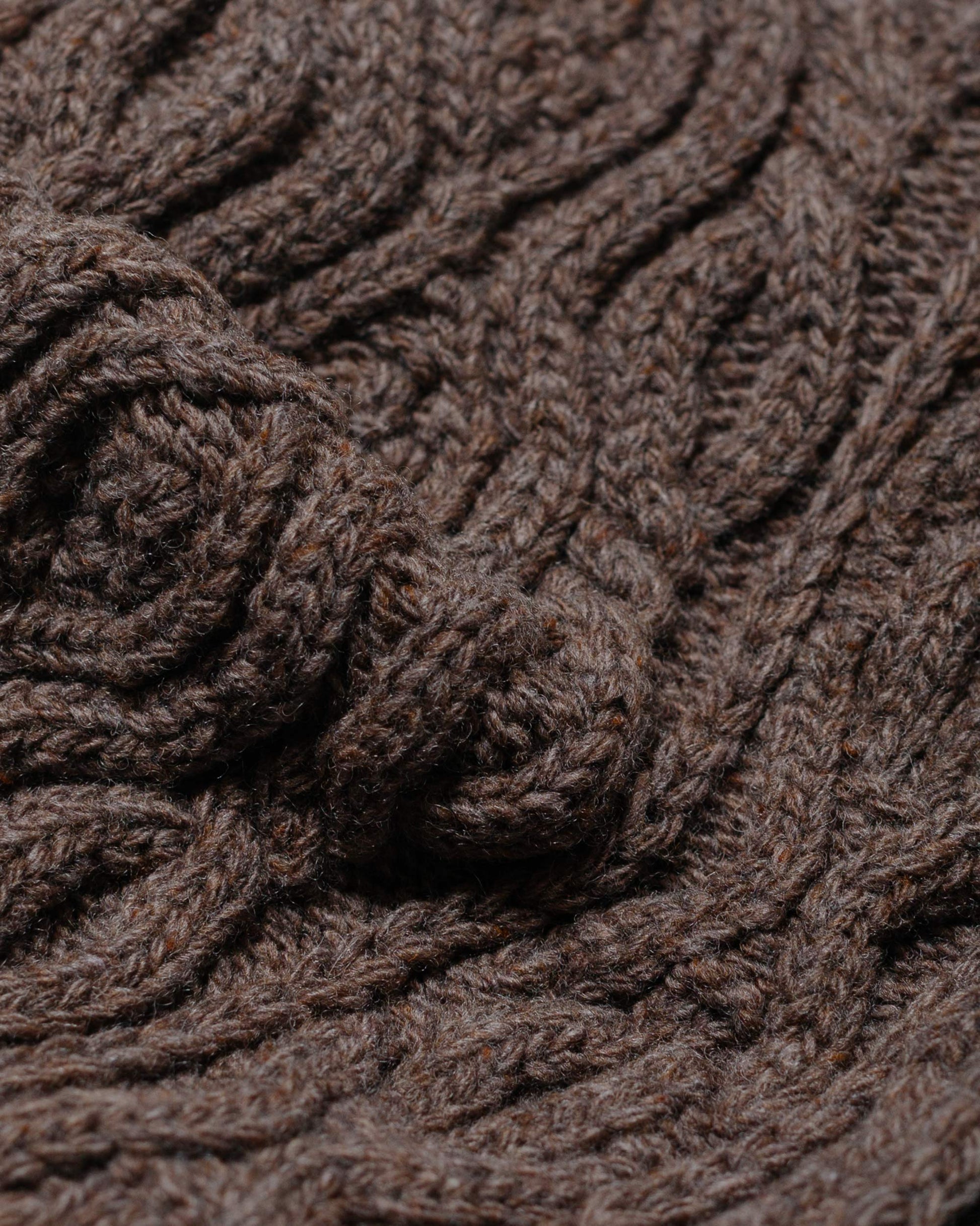 lost & found Found Feather Found Feather Pom Pom Beanie Lambswool Brown