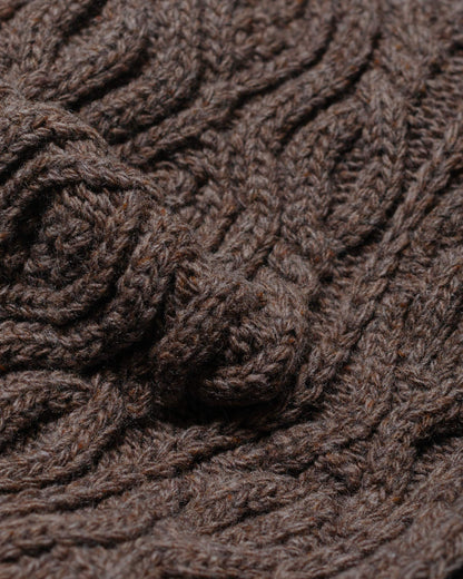 lost & found Found Feather Found Feather Pom Pom Beanie Lambswool Brown