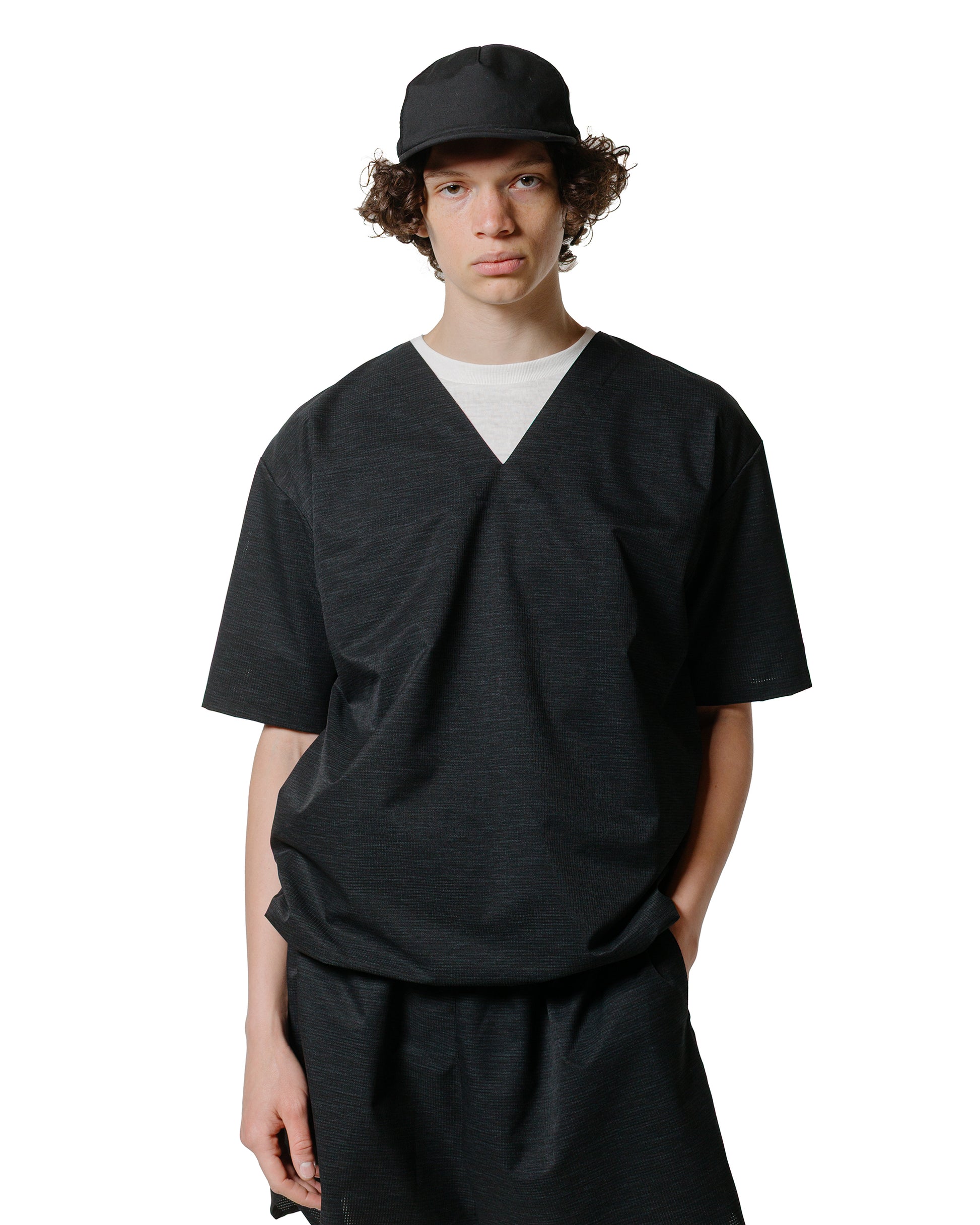 lost & found Found Feather Found Feather Tech Sleeping Shirt Dot AIR Slub Linen Black