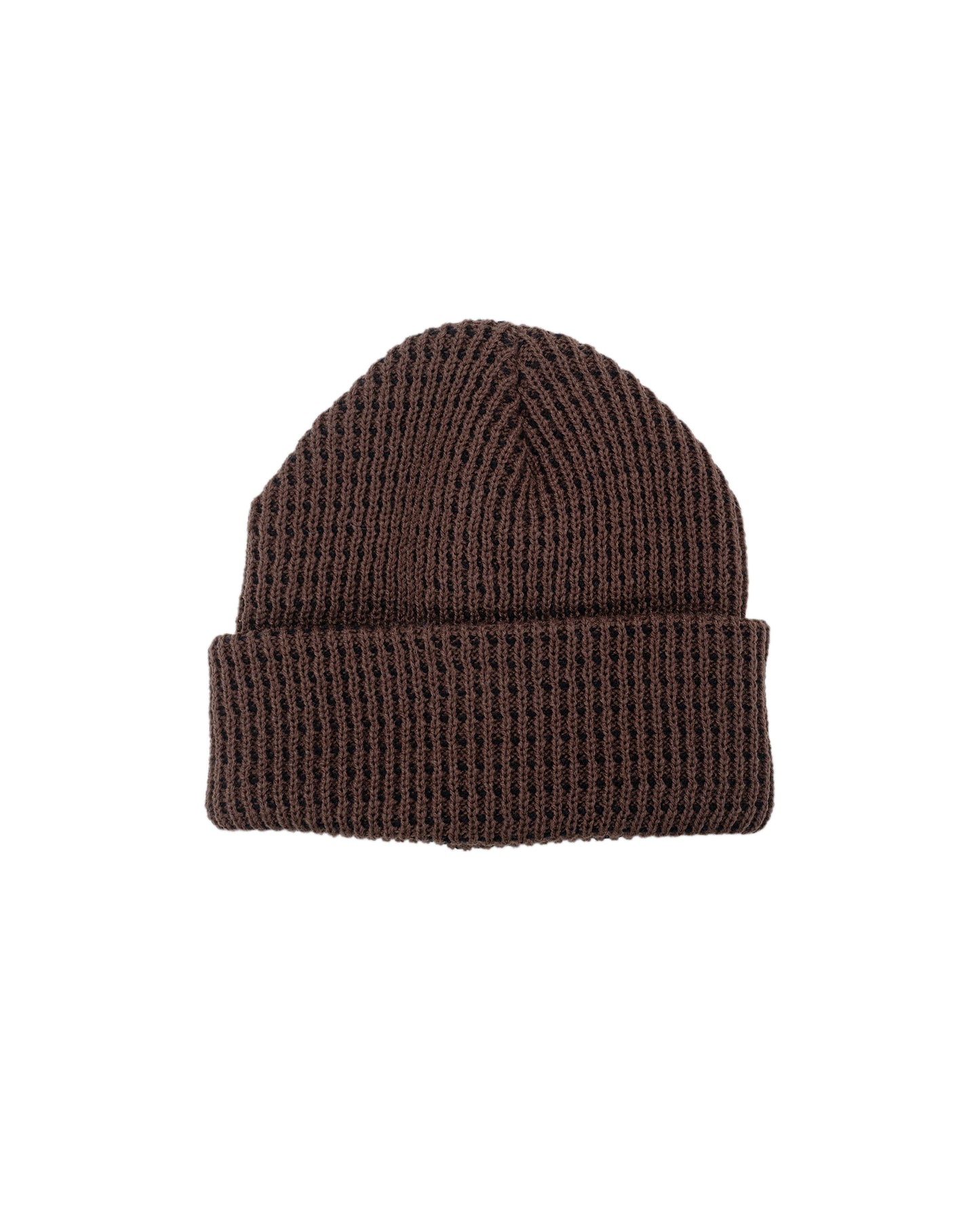 lost & found Found Feather Found Feather Waffle Beanie Acrylic Knit Brown Black