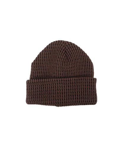 lost & found Found Feather Found Feather Waffle Beanie Acrylic Knit Brown Black