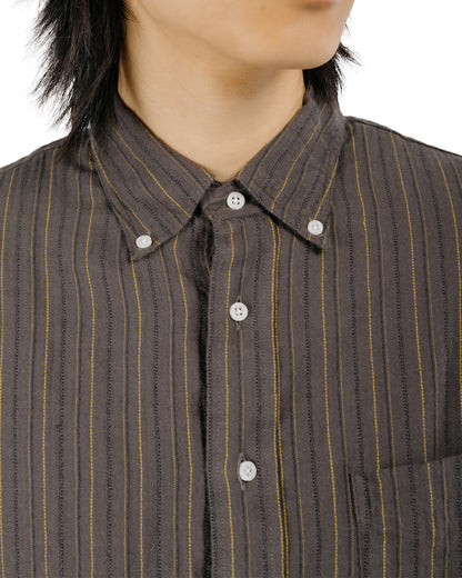 Gitman Vintage Bros. Olive Brushed Dobby Stripe Shirt