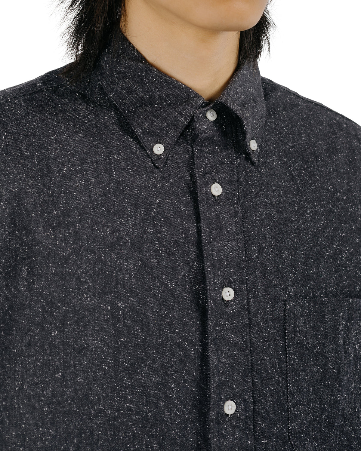 Gitman Vintage Bros. Black Japanese Silk Denim Shirt