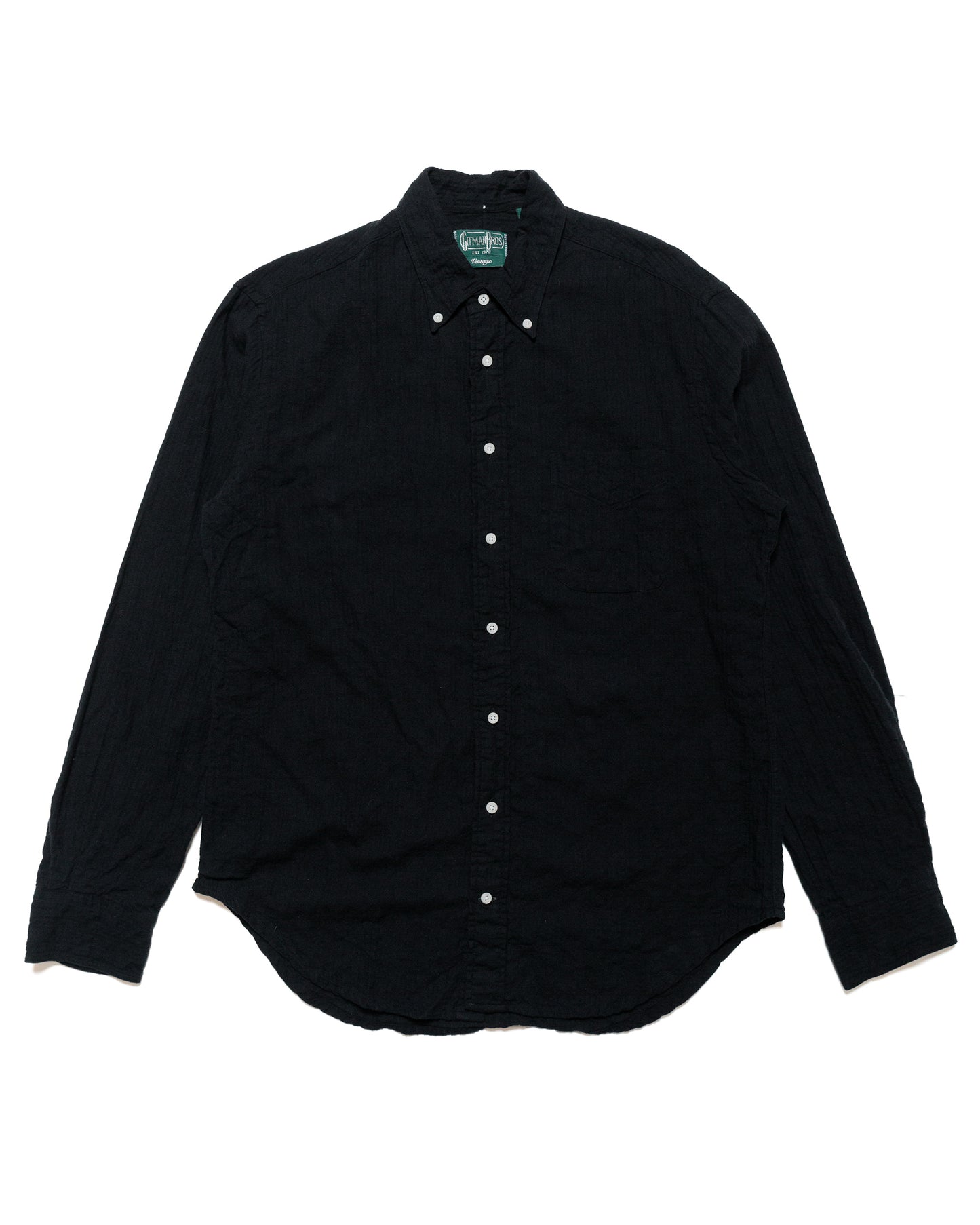 lost & found Gitman Vintage Bros. Gitman Vintage Bros. Black Overdye Oxford Long Sleeve
