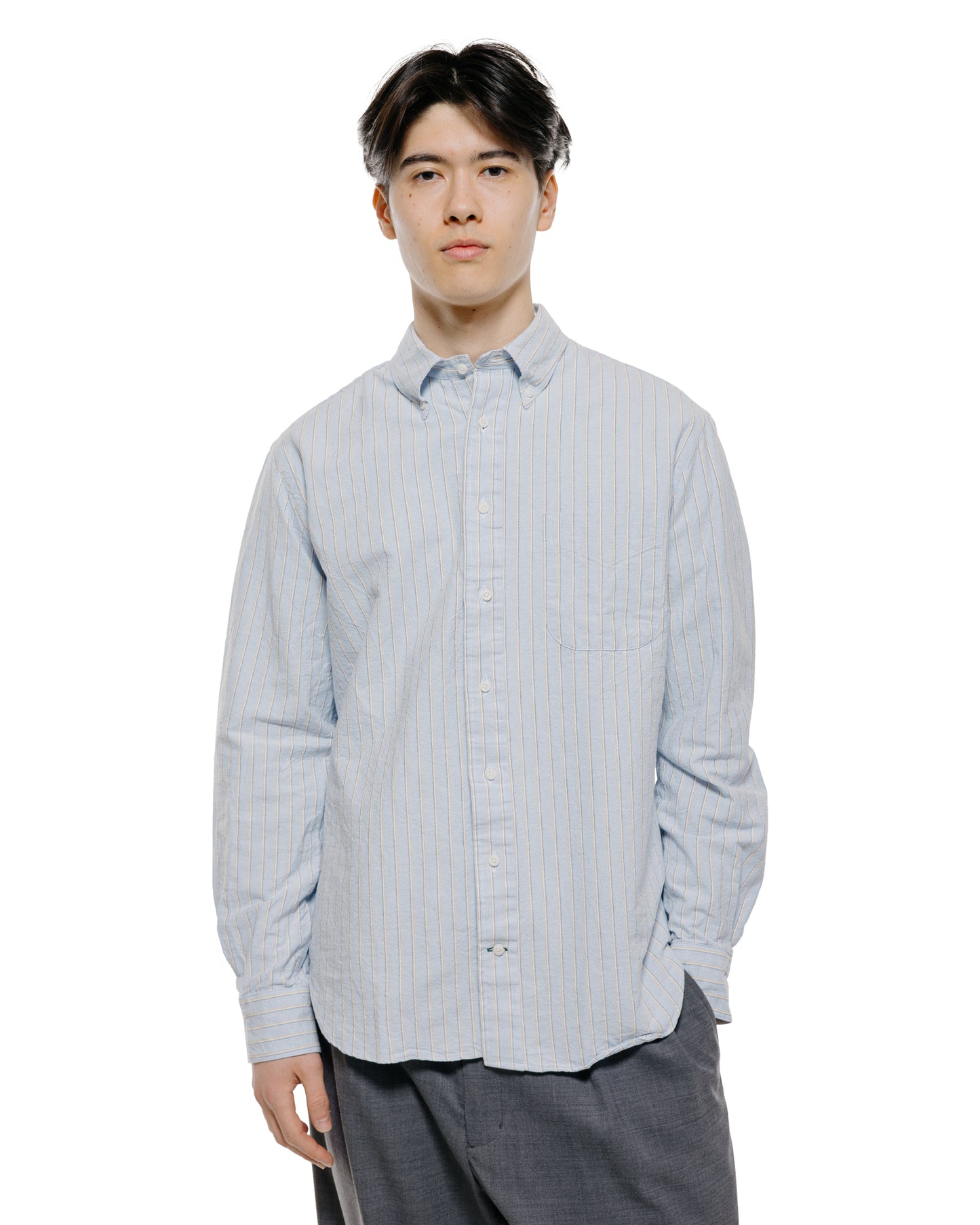 lost & found Gitman Vintage Bros. Gitman Vintage Bros. Blue Japanese Striped Oxford