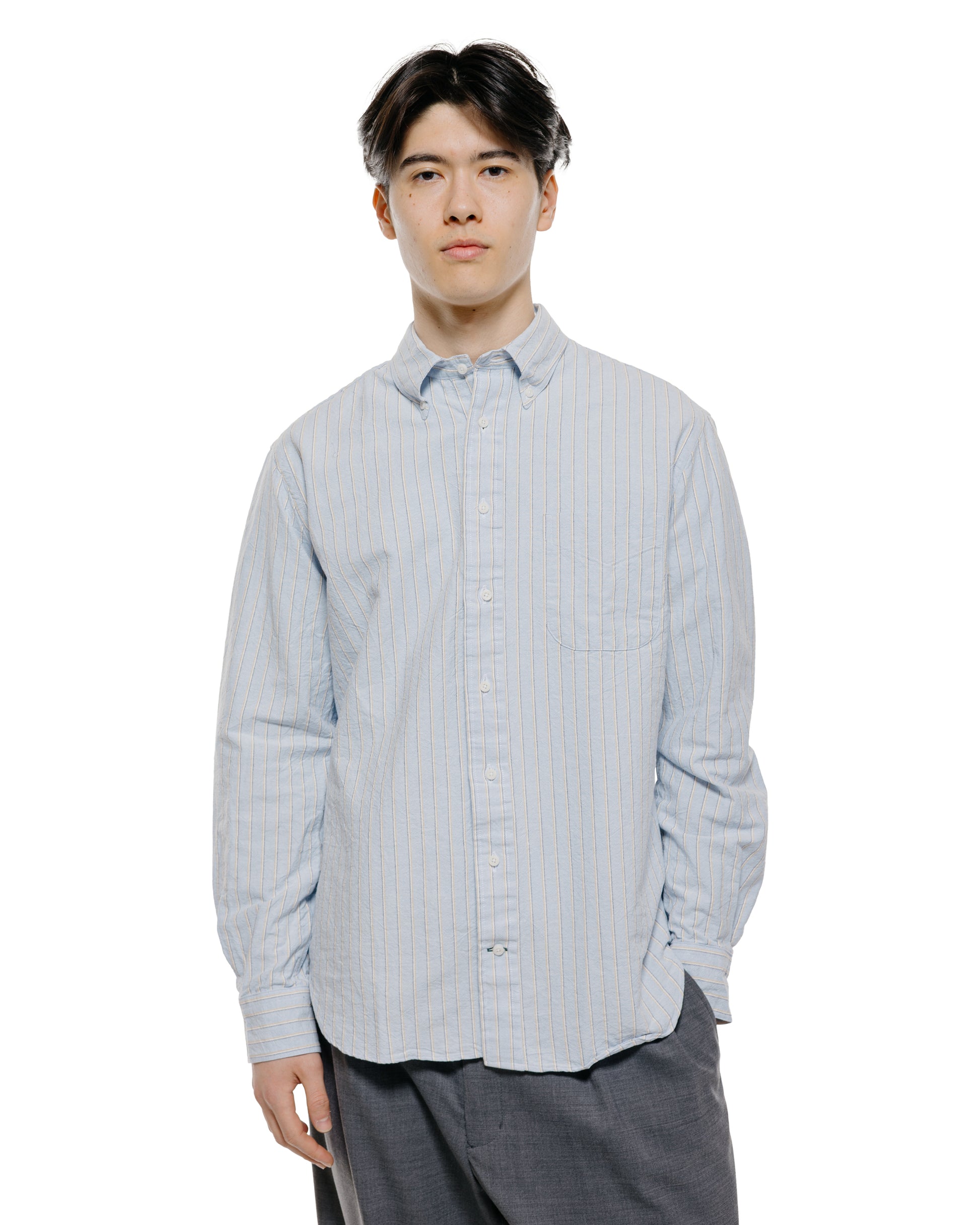 lost & found Gitman Vintage Bros. Gitman Vintage Bros. Blue Japanese Striped Oxford