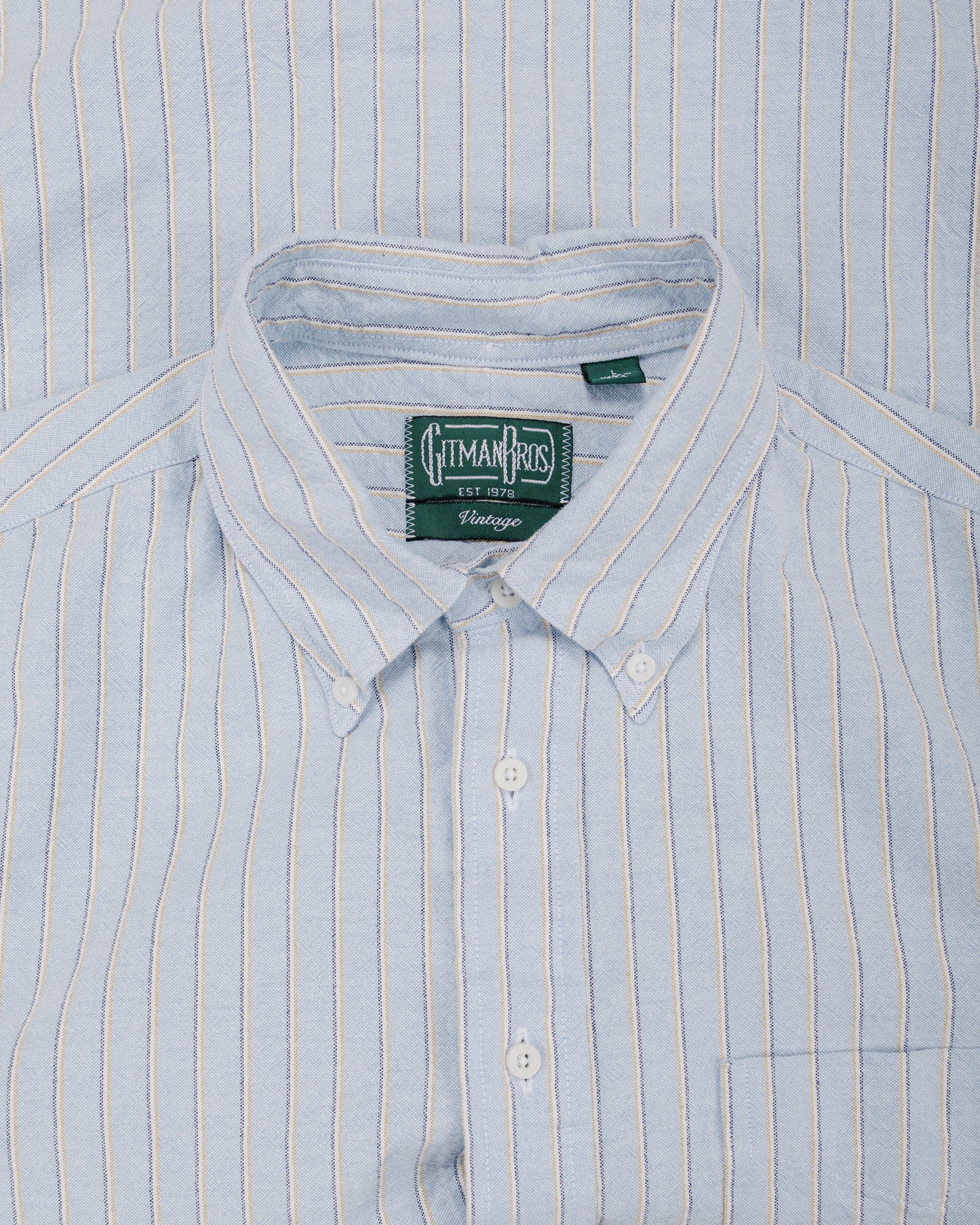 lost & found Gitman Vintage Bros. Gitman Vintage Bros. Blue Japanese Striped Oxford