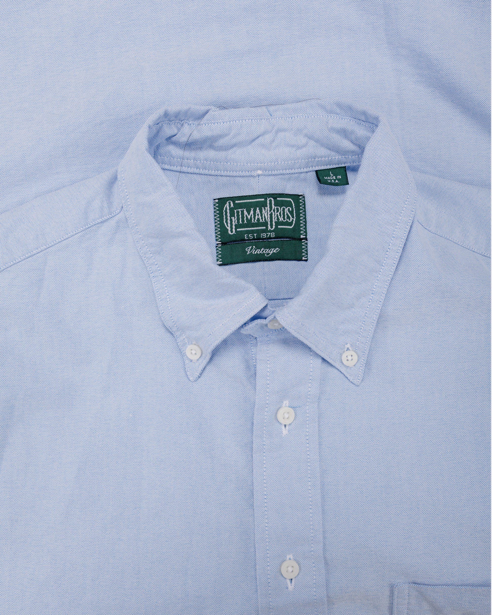 lost & found Gitman Vintage Bros. Gitman Vintage Bros. Blue Oxford Long Sleeve