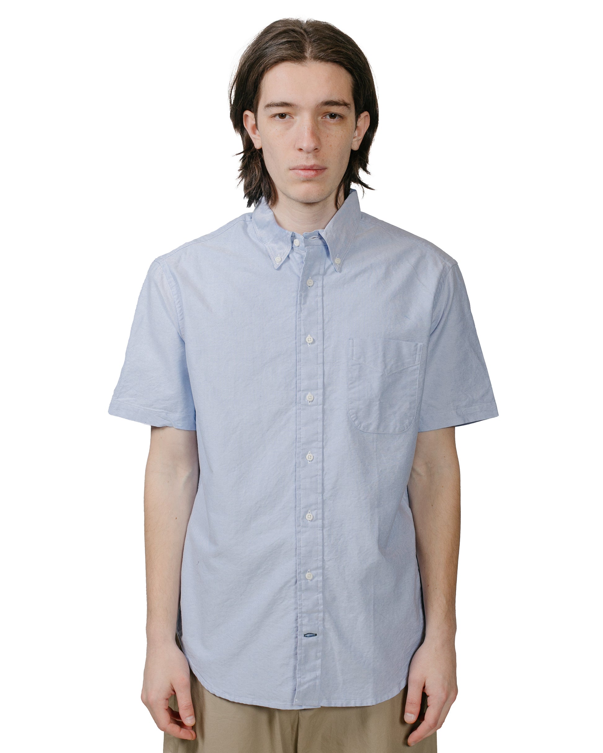 lost & found Gitman Vintage Bros. Gitman Vintage Bros. Blue Oxford Short Sleeve