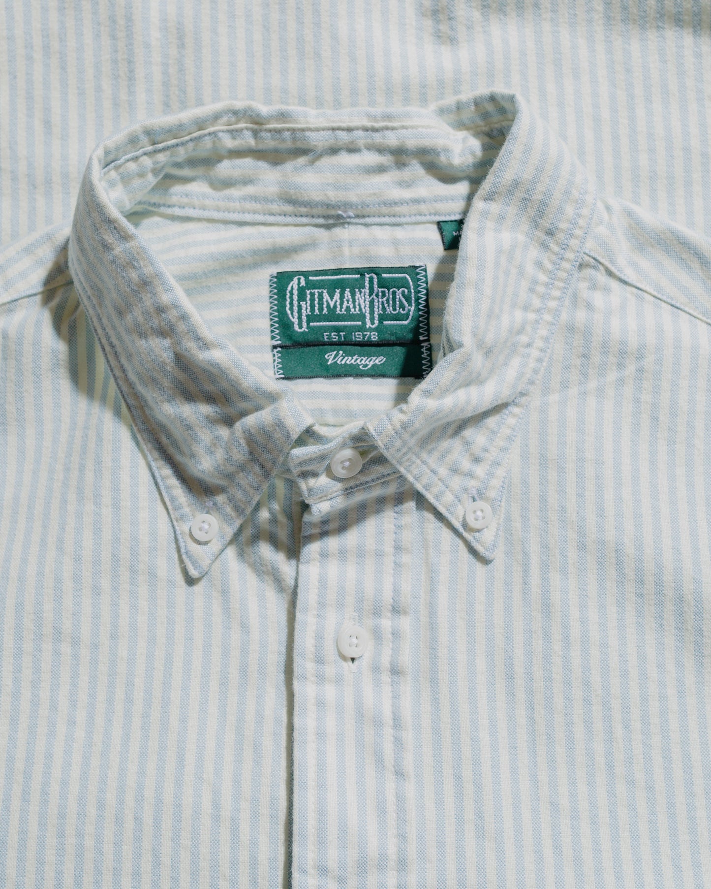 Gitman Vintage Bros. Blue Stripe Brushed Fall Oxford