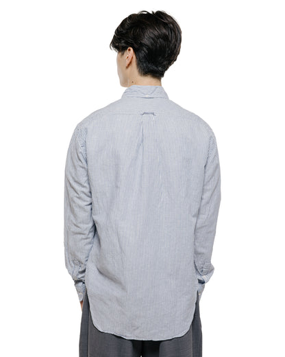 lost & found Gitman Vintage Bros. Gitman Vintage Bros. Blue Stripe Linen Long Sleeve Shirt