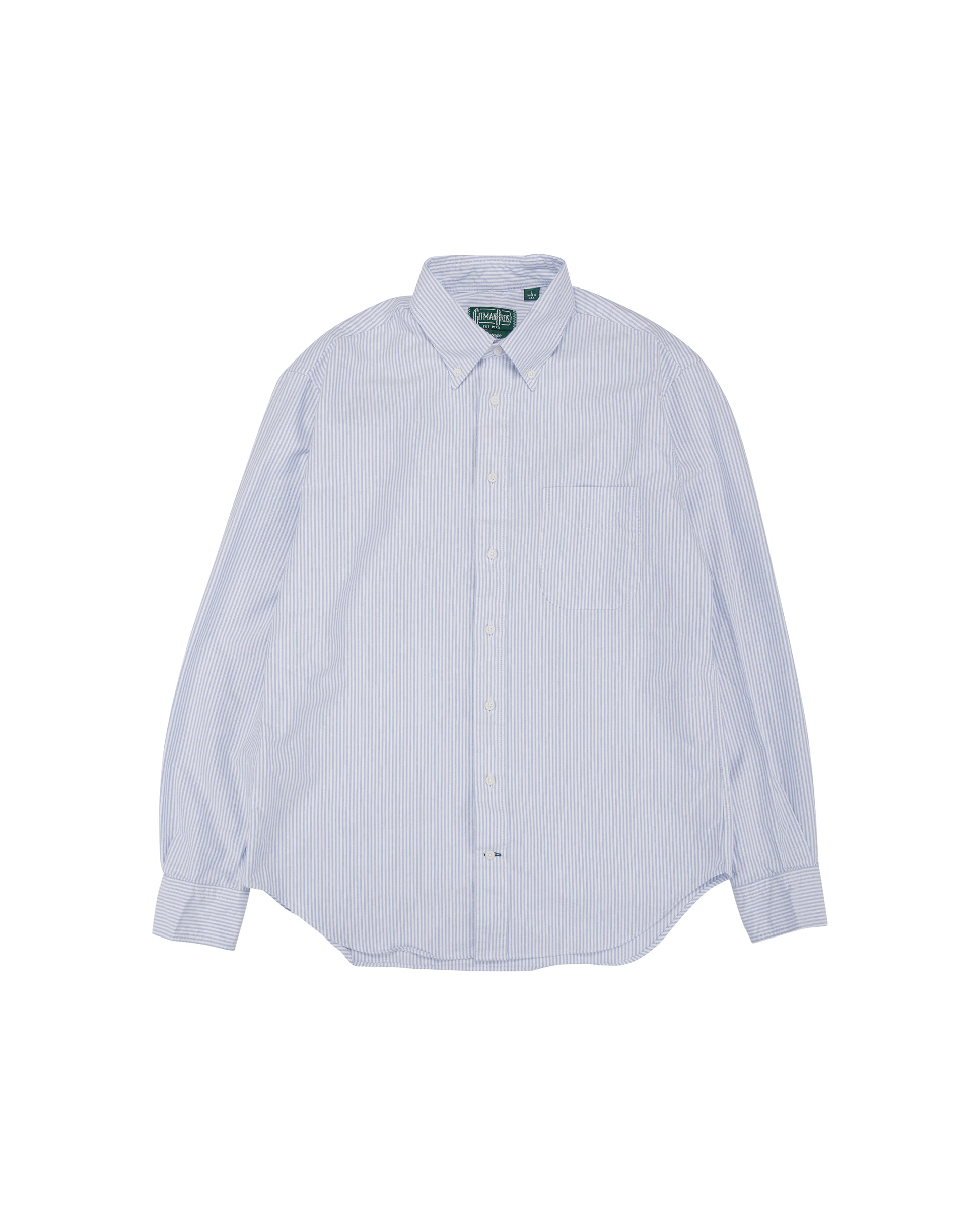 lost & found Gitman Vintage Bros. Gitman Vintage Bros. Blue Stripe Oxford Long Sleeve