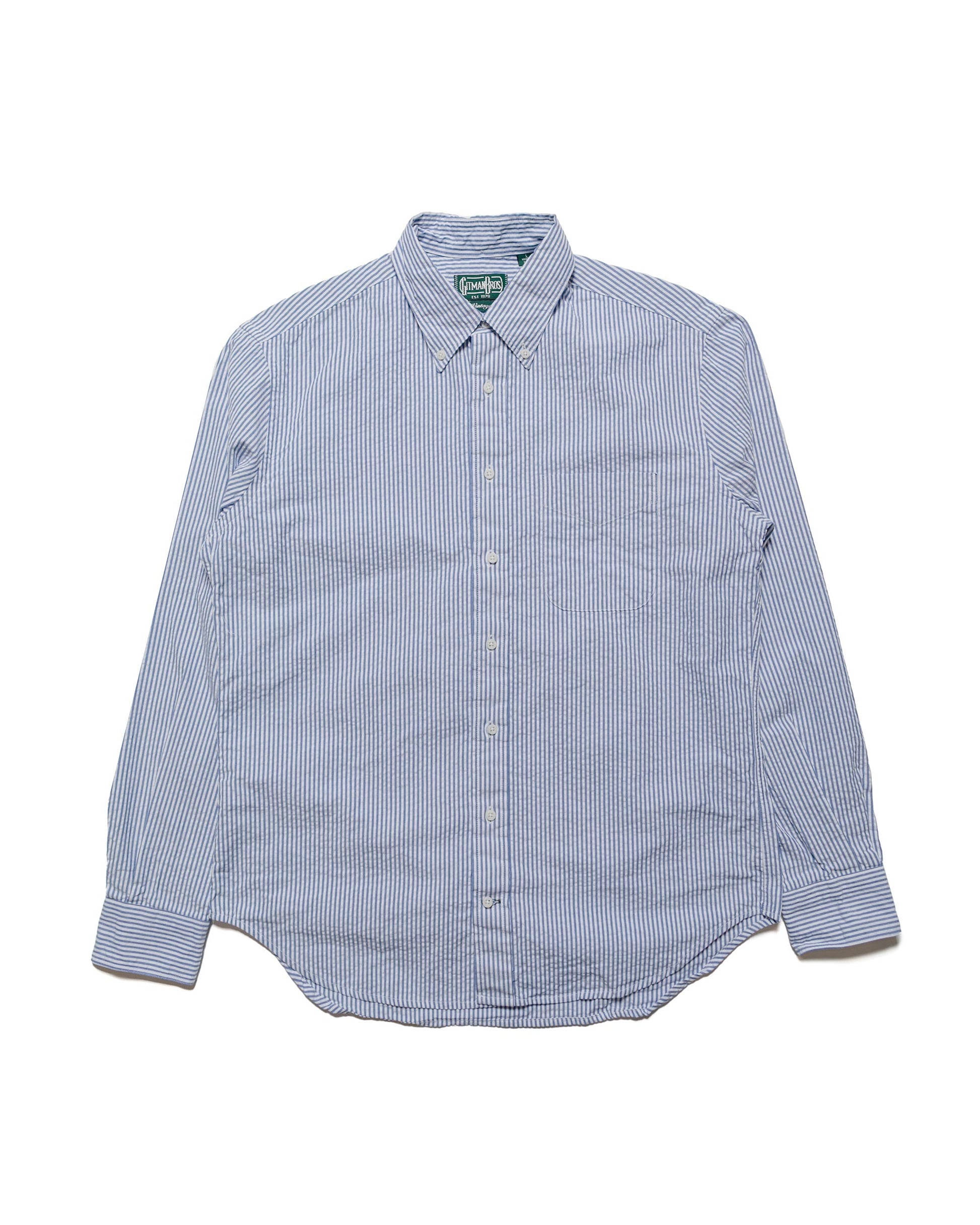 lost & found Gitman Vintage Bros. Gitman Vintage Bros. Blue Stripe Seersucker Shirt