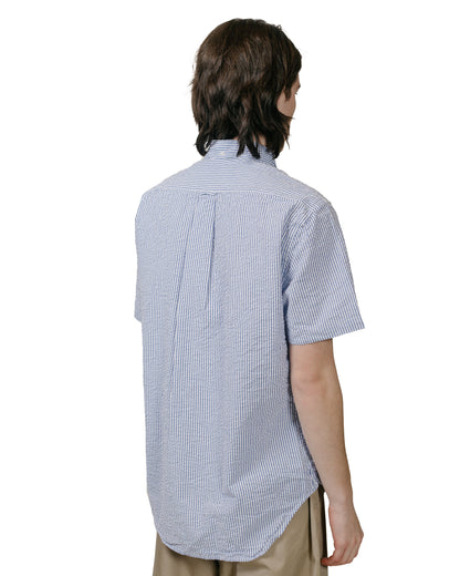 lost & found Gitman Vintage Bros. Gitman Vintage Bros. Blue Stripe Seersucker Short Sleeve Shirt