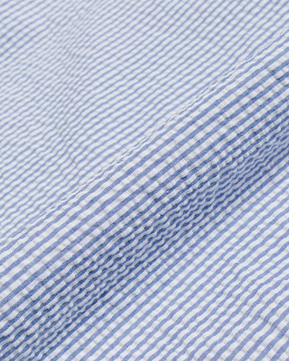 lost & found Gitman Vintage Bros. Gitman Vintage Bros. Blue Stripe Seersucker Short Sleeve Shirt