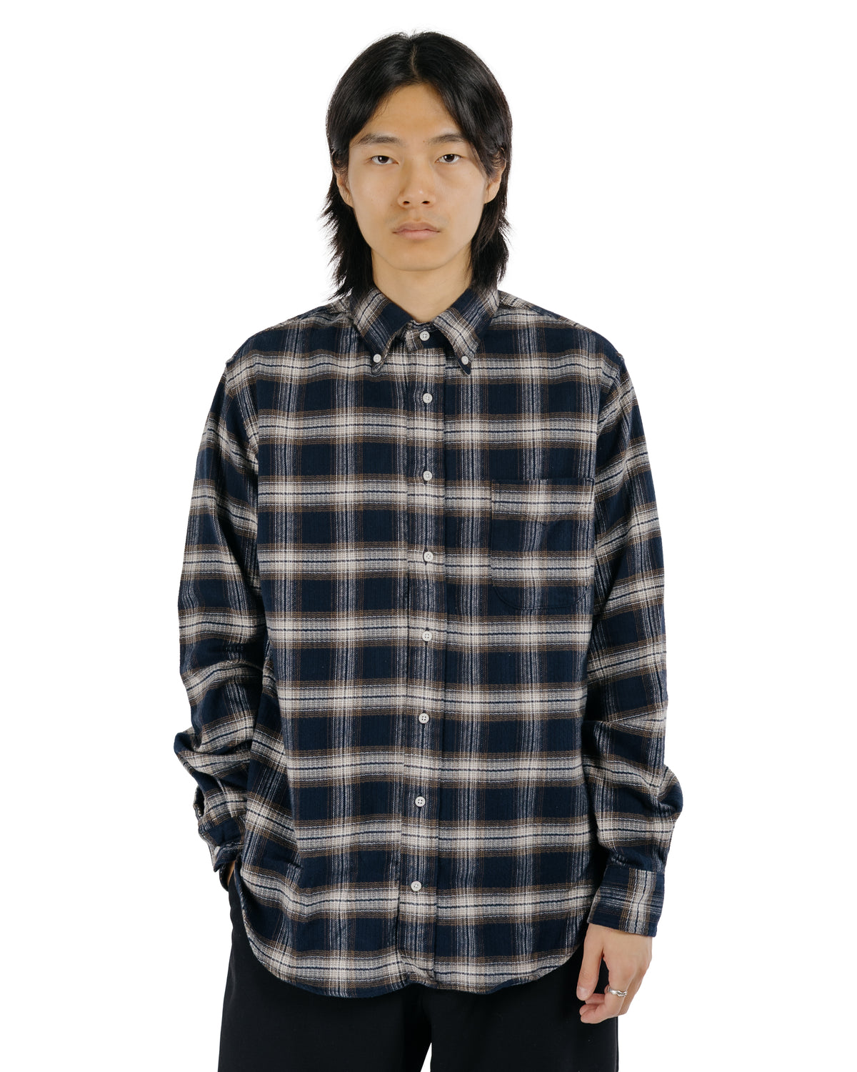Gitman Vintage Bros. Brown Heavy Pique Flannel Shirt
