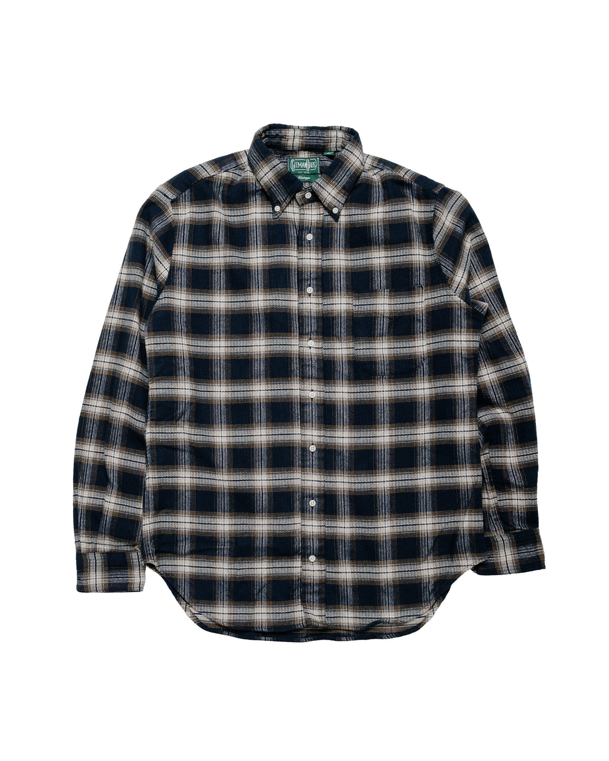 Gitman Vintage Bros. Brown Heavy Pique Flannel Shirt