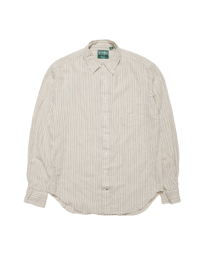 Gitman Vintage Bros. Ecru Brushed Dobby Stripe Shirt