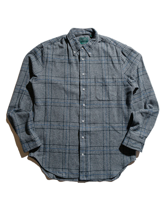Gitman Vintage Bros. Grey Cotton Tweed Check Shirt