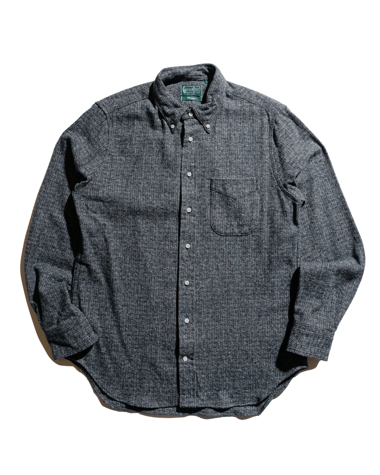 Gitman Vintage Bros. Grey Cotton Tweed Shirt