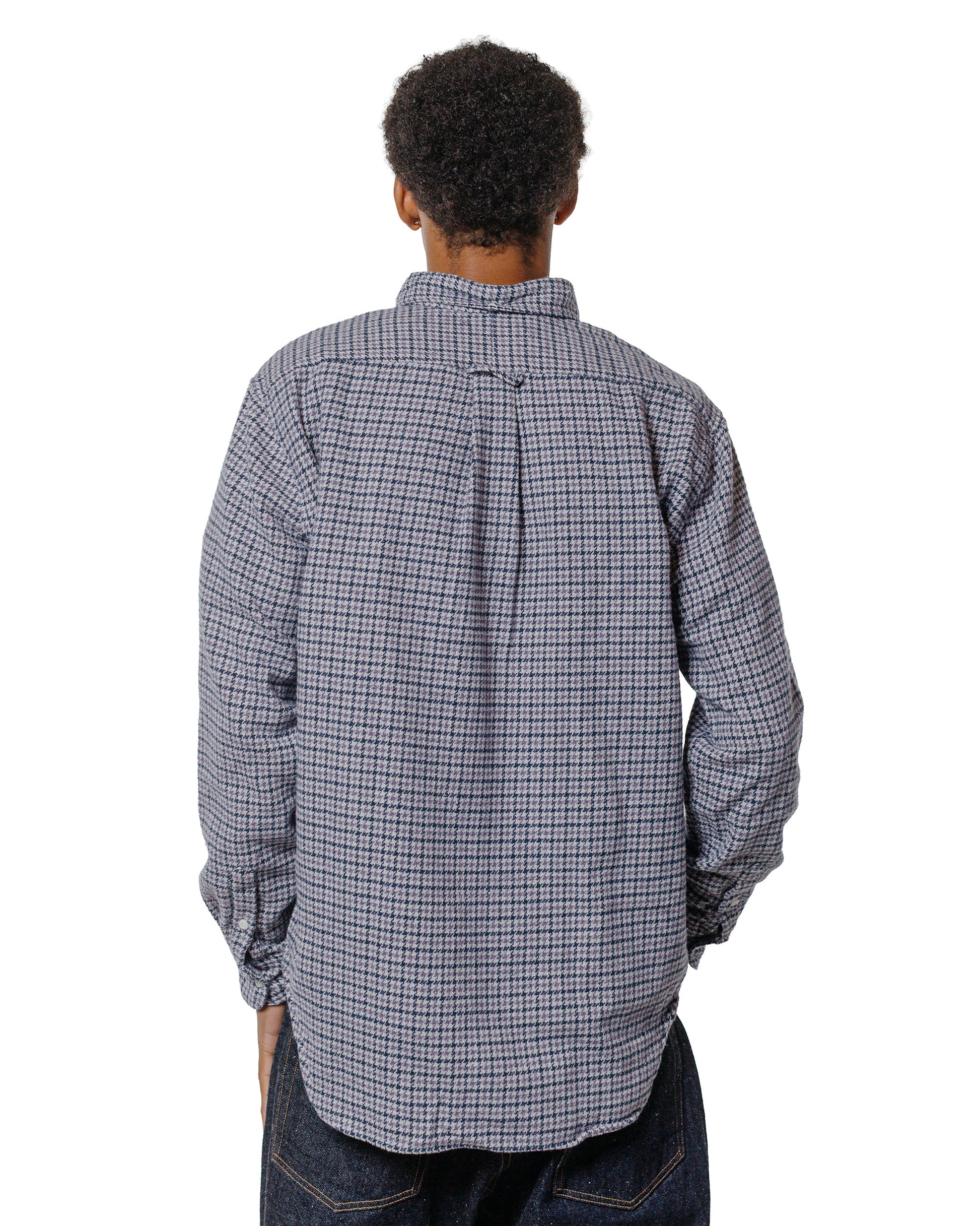 Gitman Vintage Bros. Grey Houndstooth Check Shirt