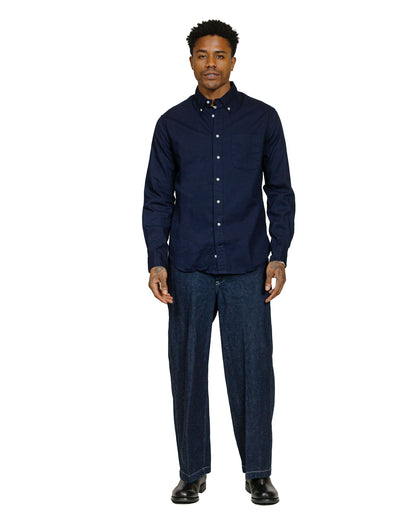 lost & found Gitman Vintage Bros. Gitman Vintage Bros. Long Sleeve Navy Overdye Oxford