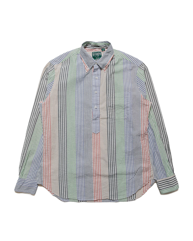 Gitman Vintage Bros. Multi-Striped Seersucker Popover Shirt