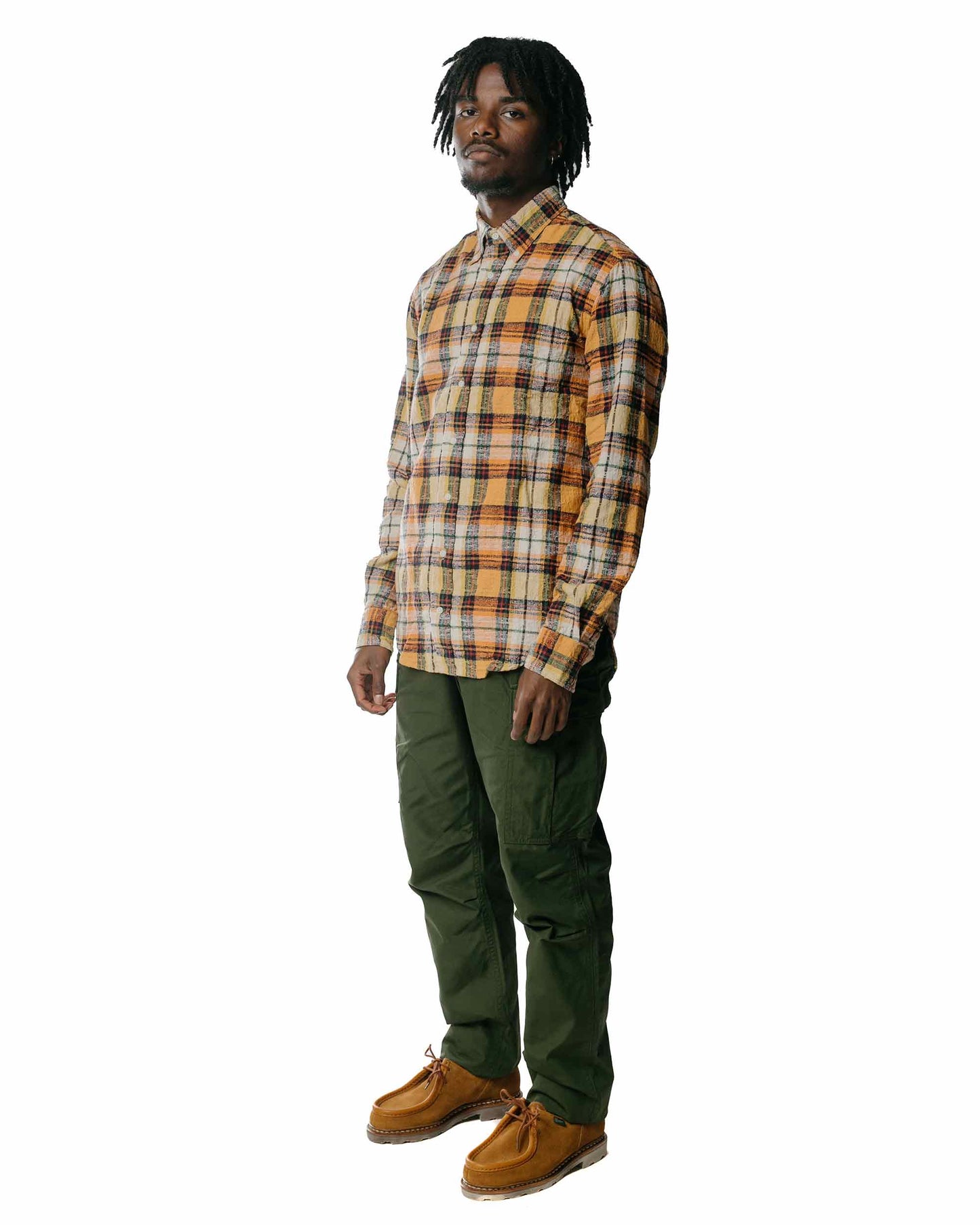 lost & found Gitman Vintage Bros. Gitman Vintage Bros. Orange Broken Dobby Plaid Shirt