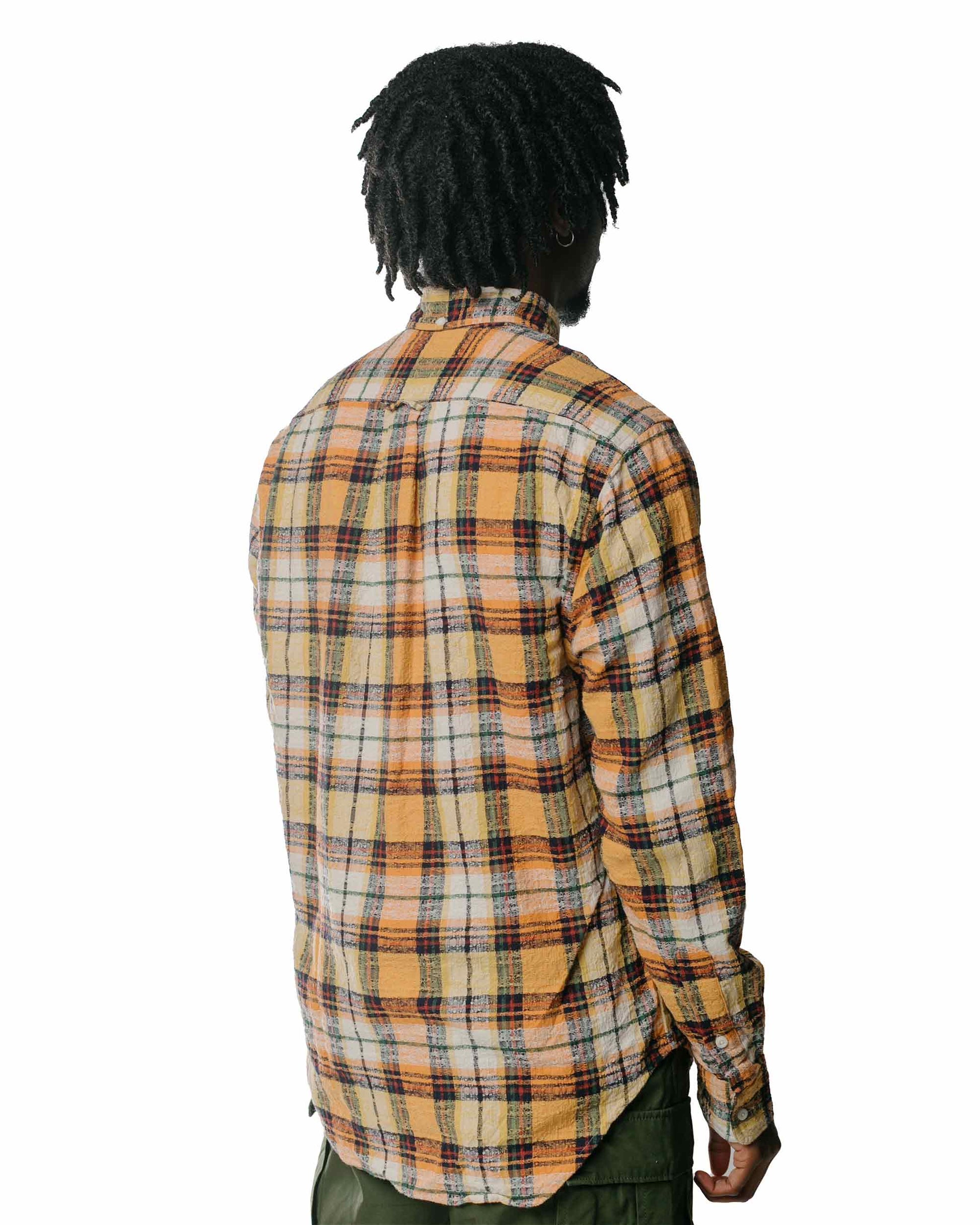 lost & found Gitman Vintage Bros. Gitman Vintage Bros. Orange Broken Dobby Plaid Shirt