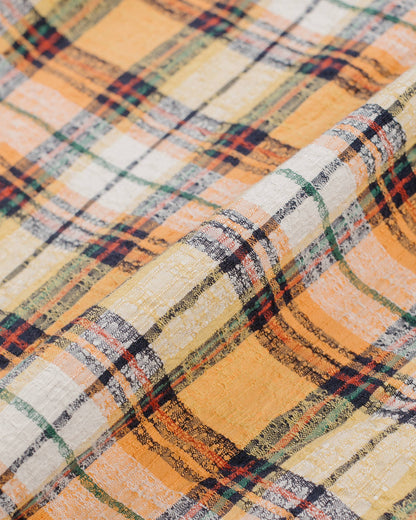 lost & found Gitman Vintage Bros. Gitman Vintage Bros. Orange Broken Dobby Plaid Shirt