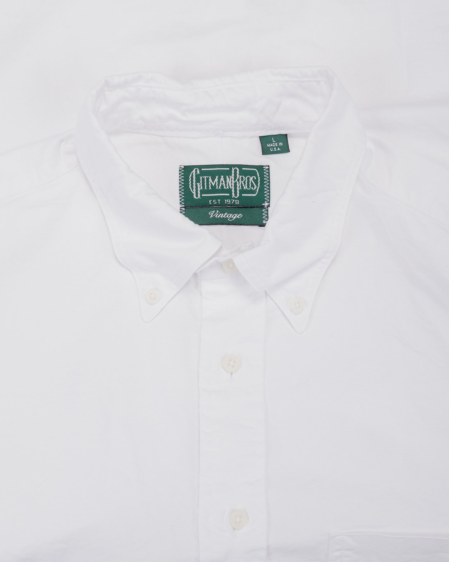 lost & found Gitman Vintage Bros. Gitman Vintage Bros. USA Woven 4.5oz White Poplin Shirt