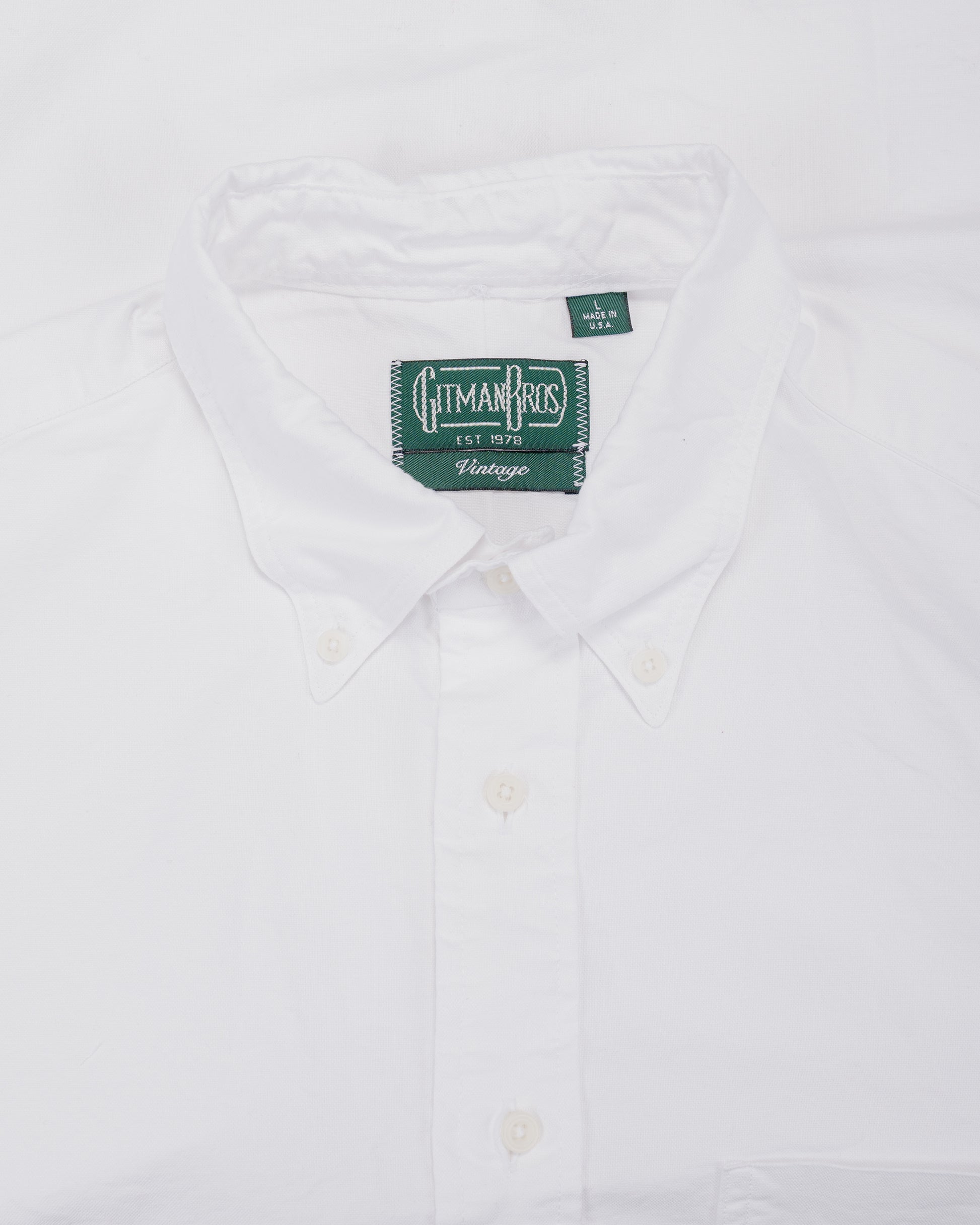 lost & found Gitman Vintage Bros. Gitman Vintage Bros. USA Woven 4.5oz White Poplin Shirt