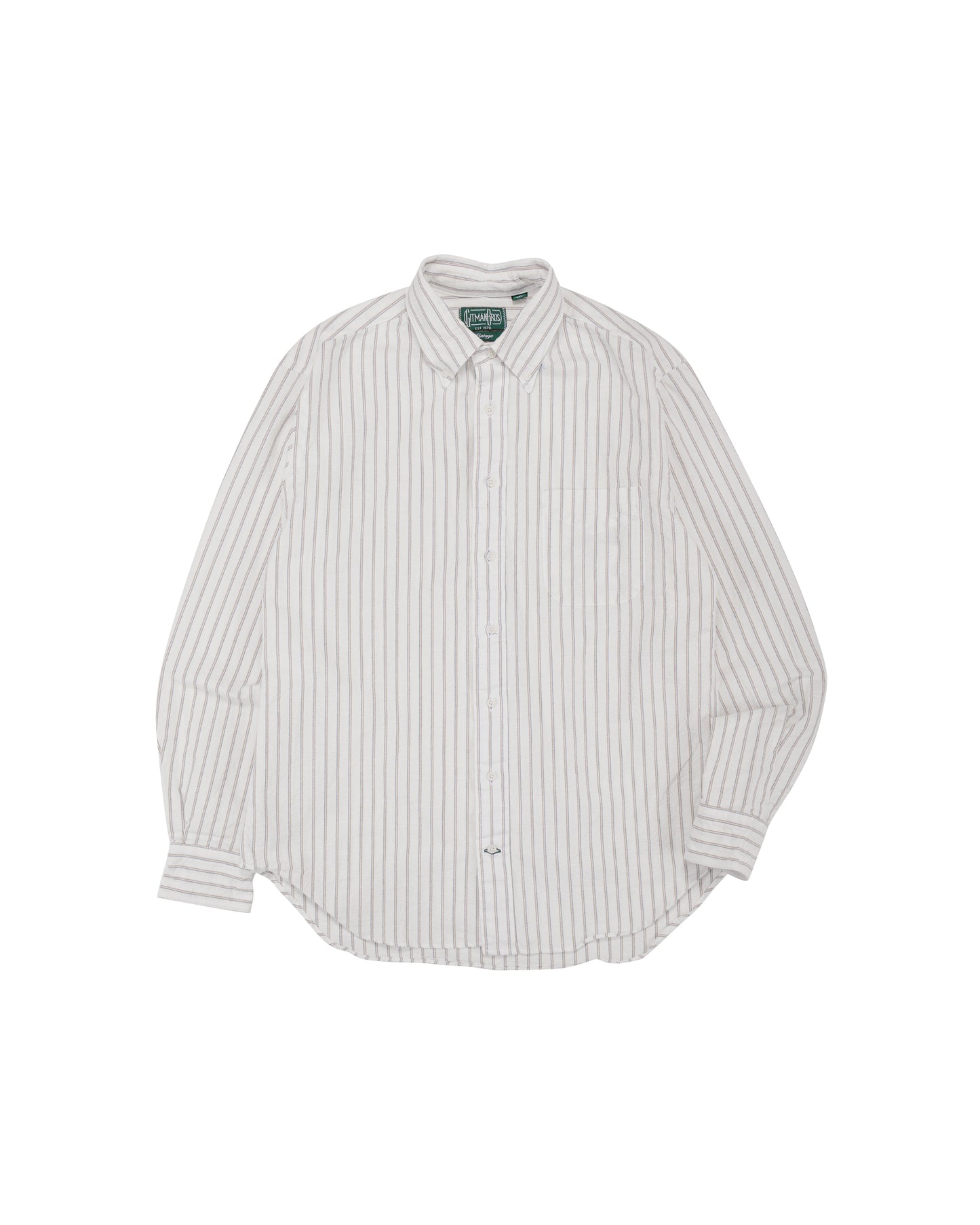 lost & found Gitman Vintage Bros. Gitman Vintage Bros. White Japanese Striped Oxford