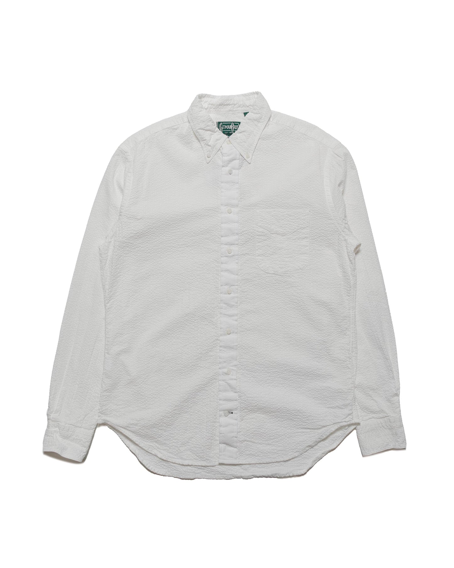 lost & found Gitman Vintage Bros. Gitman Vintage Bros. White Seersucker Shirt