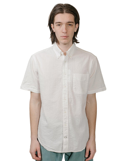 lost & found Gitman Vintage Bros. Gitman Vintage Bros. White Seersucker Short Sleeve Shirt