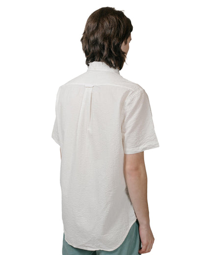 lost & found Gitman Vintage Bros. Gitman Vintage Bros. White Seersucker Short Sleeve Shirt