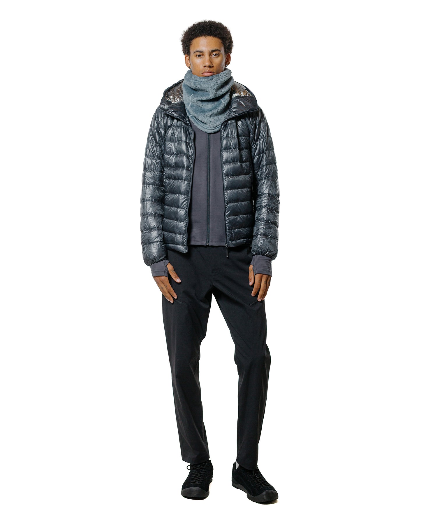 lost & found Goldwin Goldwin 1000FP Sputtering Hooded Down Jacket Wolf Gray